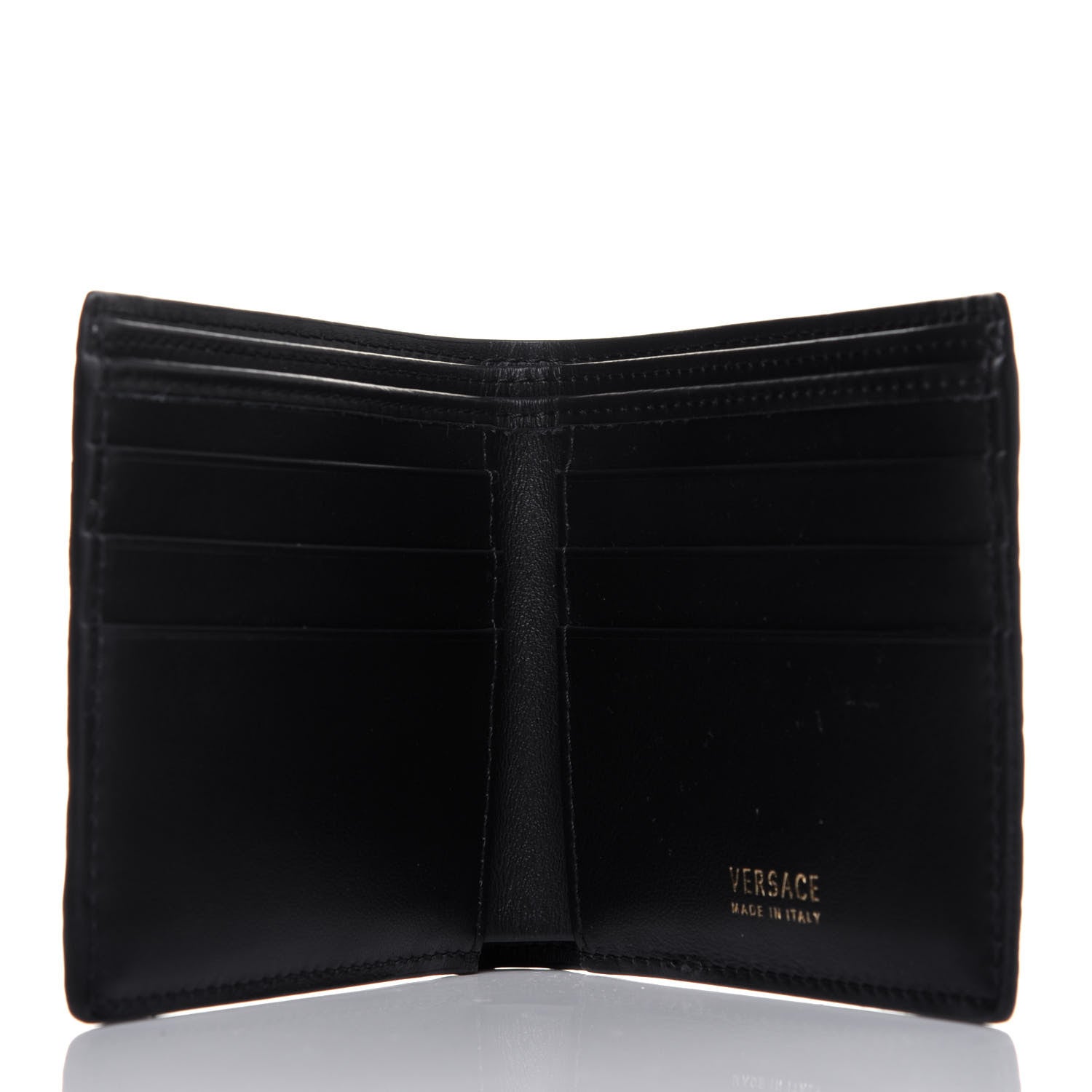 Versace Nappa Logo Bi-Fold Wallet Black 5 of 12