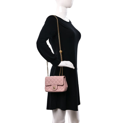 Chanel Lambskin Quilted Mini Sweet Camellia Flap Light Pink 2 of 10