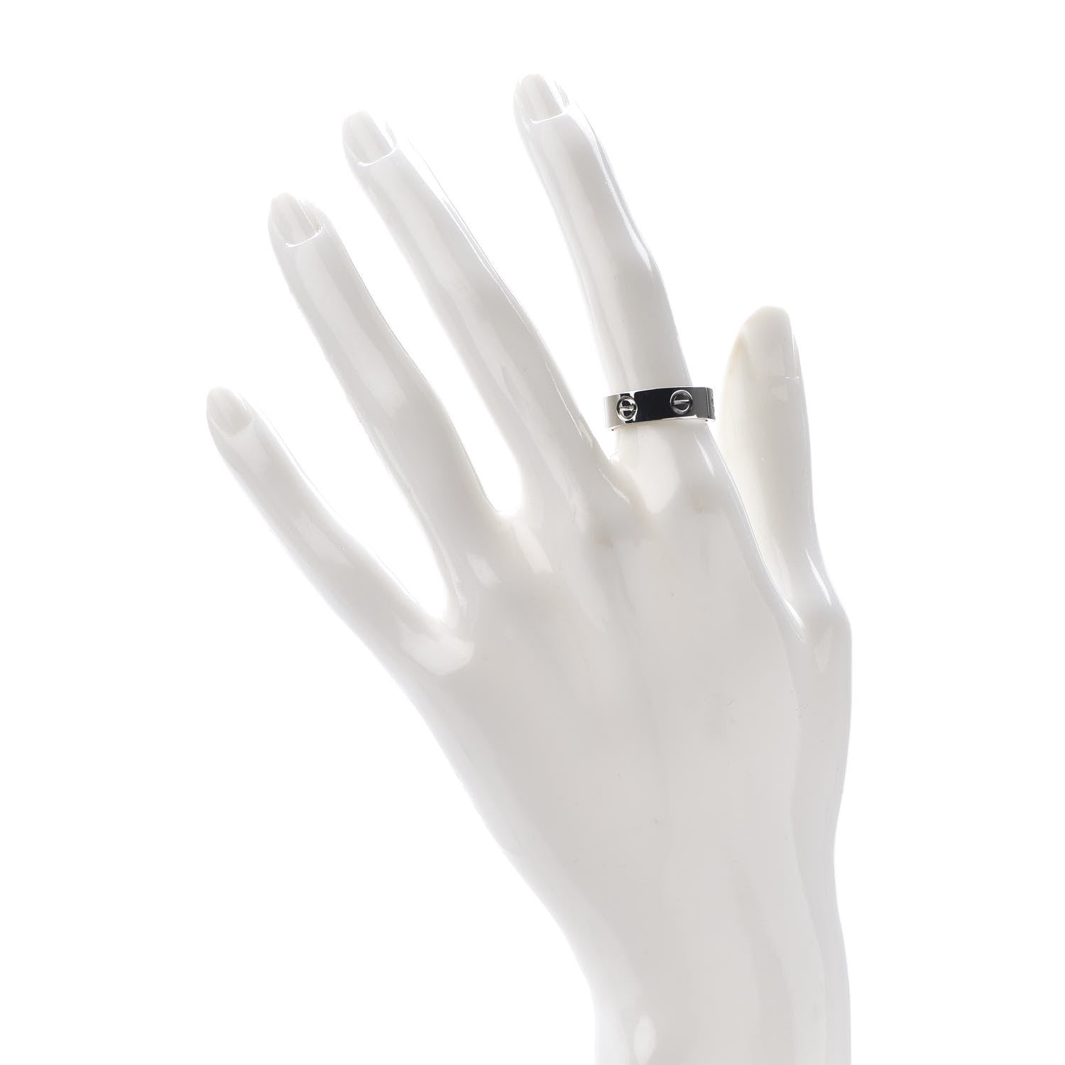 Cartier 18K White Gold 5.5mm LOVE Ring 52 6 2 of 4