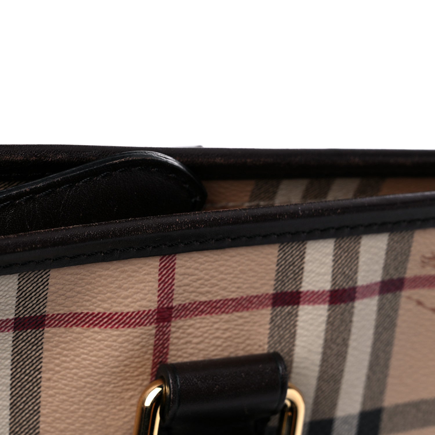 Burberry Haymarket Check Nick Tote Chocolate 14 of 14