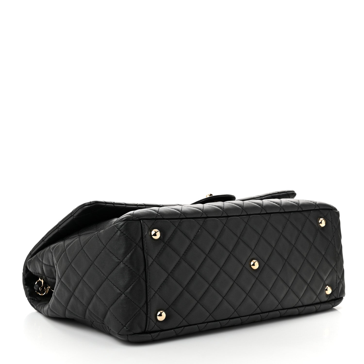Chanel Calfskin Quilted XXL Travel Flap Bag Black 4 of 11