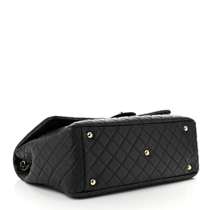Chanel Calfskin Quilted XXL Travel Flap Bag Black 4 of 11