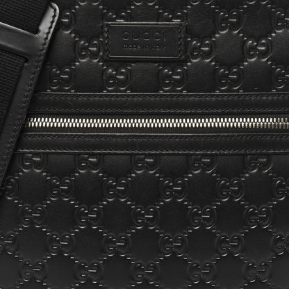 Gucci Guccissima Signature Small Messenger Bag Black 8 of 10