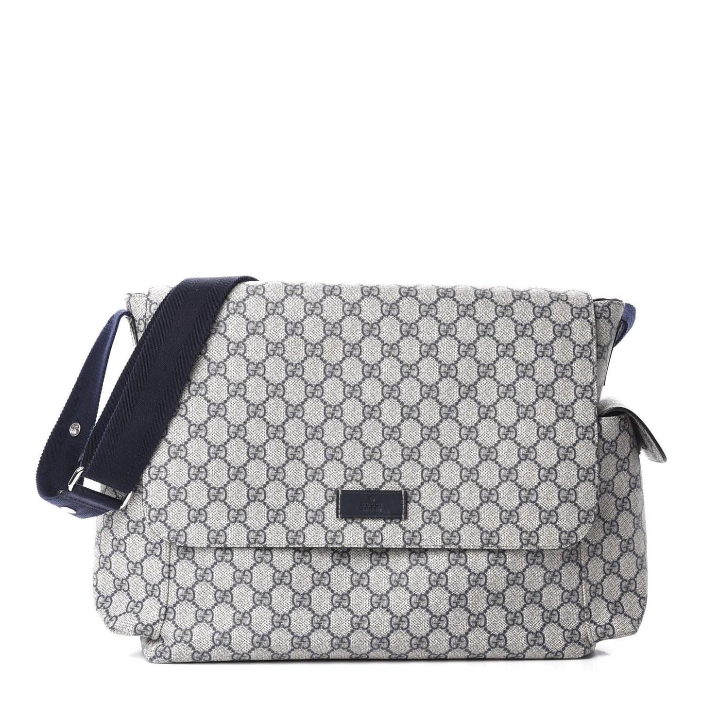 GG Plus Monogram Messenger Diaper Bag Navy