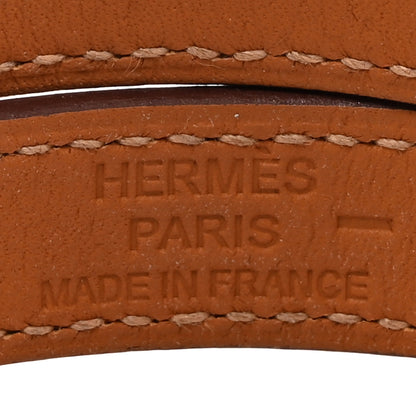 Hermes Lizard Kelly Double Tour Bracelet T2 Orange Poppy 4 of 6