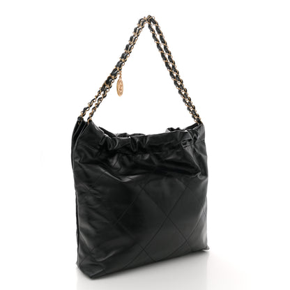 Chanel Shiny Calfskin Quilted Small Chanel 22 Black 4 of 11