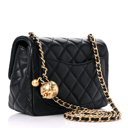 Chanel Lambskin Quilted Mini Pearl Crush Flap Black 3 of 10