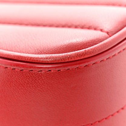 Saint Laurent Lambskin Matelasse Monogram Medium Vicky Chain Bag Rouge Eros 13 of 15
