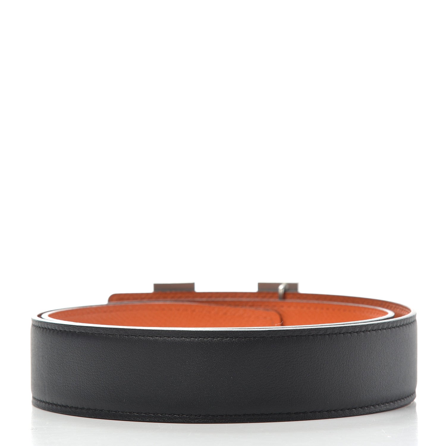 Hermes Swift Epsom 32mm H Belt 75 Black Orange 2 of 6
