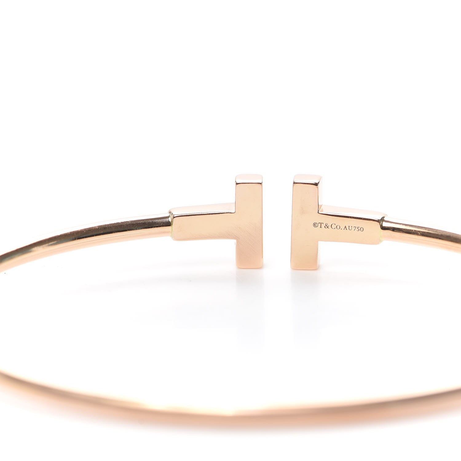 Tiffany 18K Yellow Gold T Wire Bracelet 4 of 5