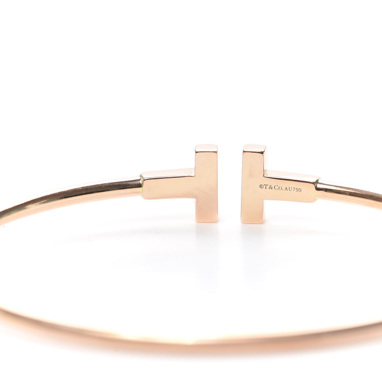 18K Rose Gold T Wire Bracelet
