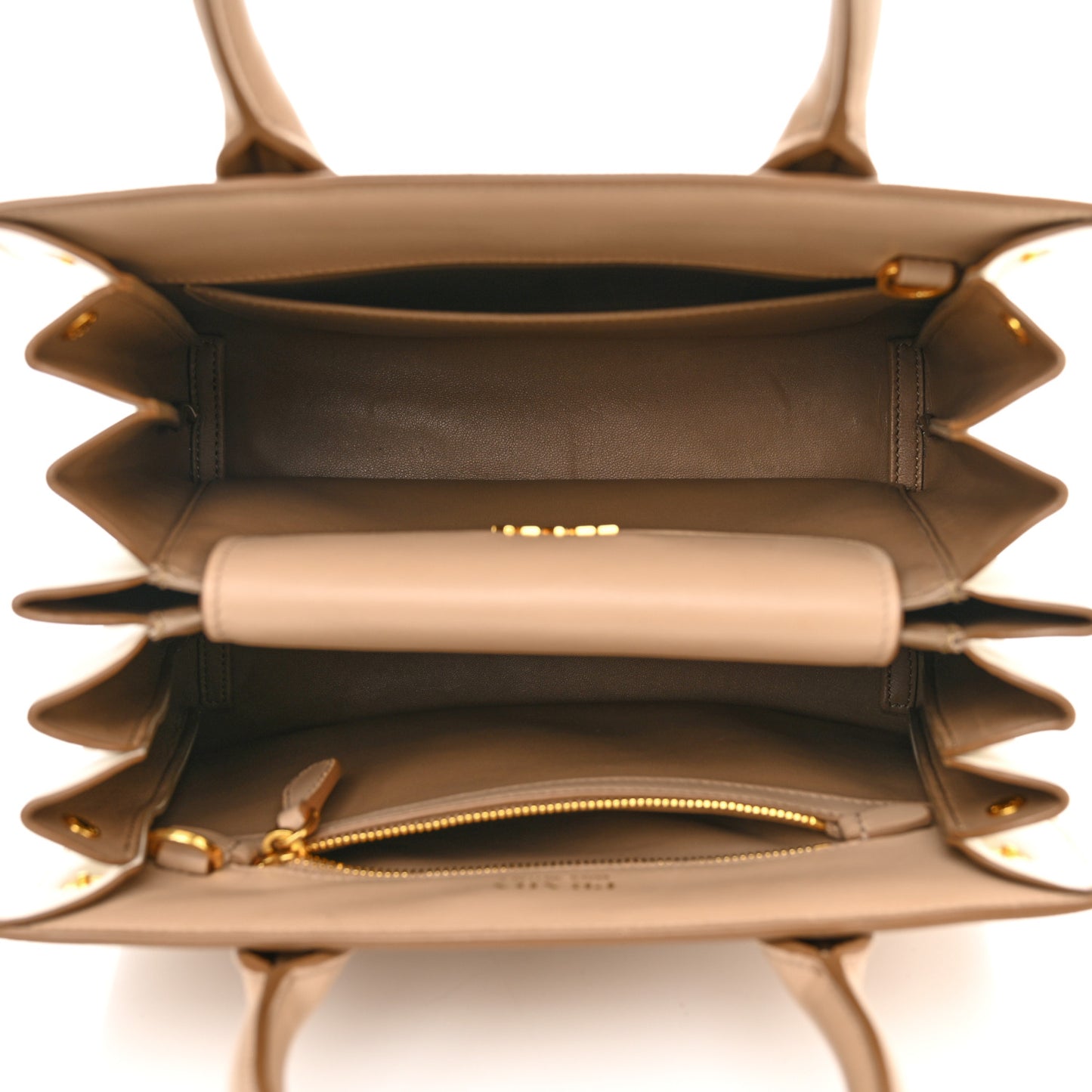 Saffiano City Calfskin Bibliothèque Top Handle Cammeo Talco