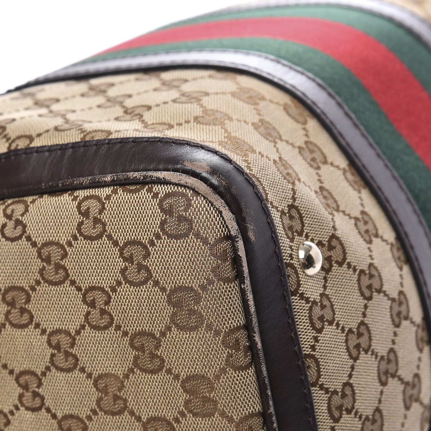 Monogram Vintage Web Medium Boston Dark Brown