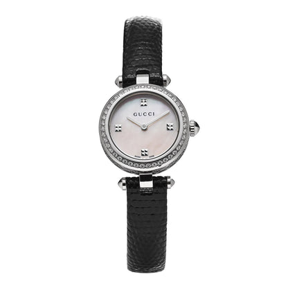 Gucci Stainless Steel Lizard Diamond Bezel Mother of Pearl 27mm Diamantissima Quartz Watch 1 of 4