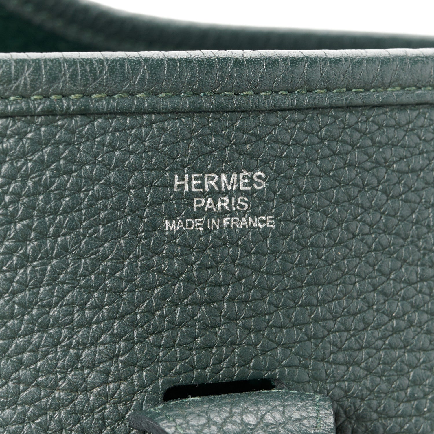 Hermes Taurillon Clemence Evelyne III PM Vert De Gris 6 of 10