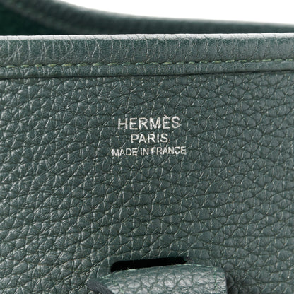 Hermes Taurillon Clemence Evelyne III PM Vert De Gris 6 of 10