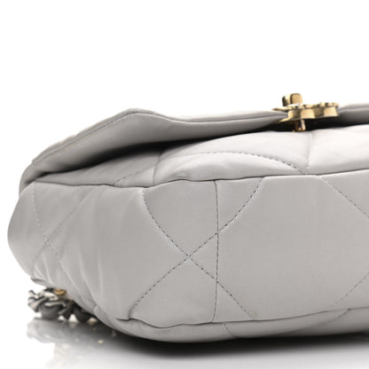 Chanel Lambskin Quilted Medium Chanel 19 Flap Grey 9 of 16