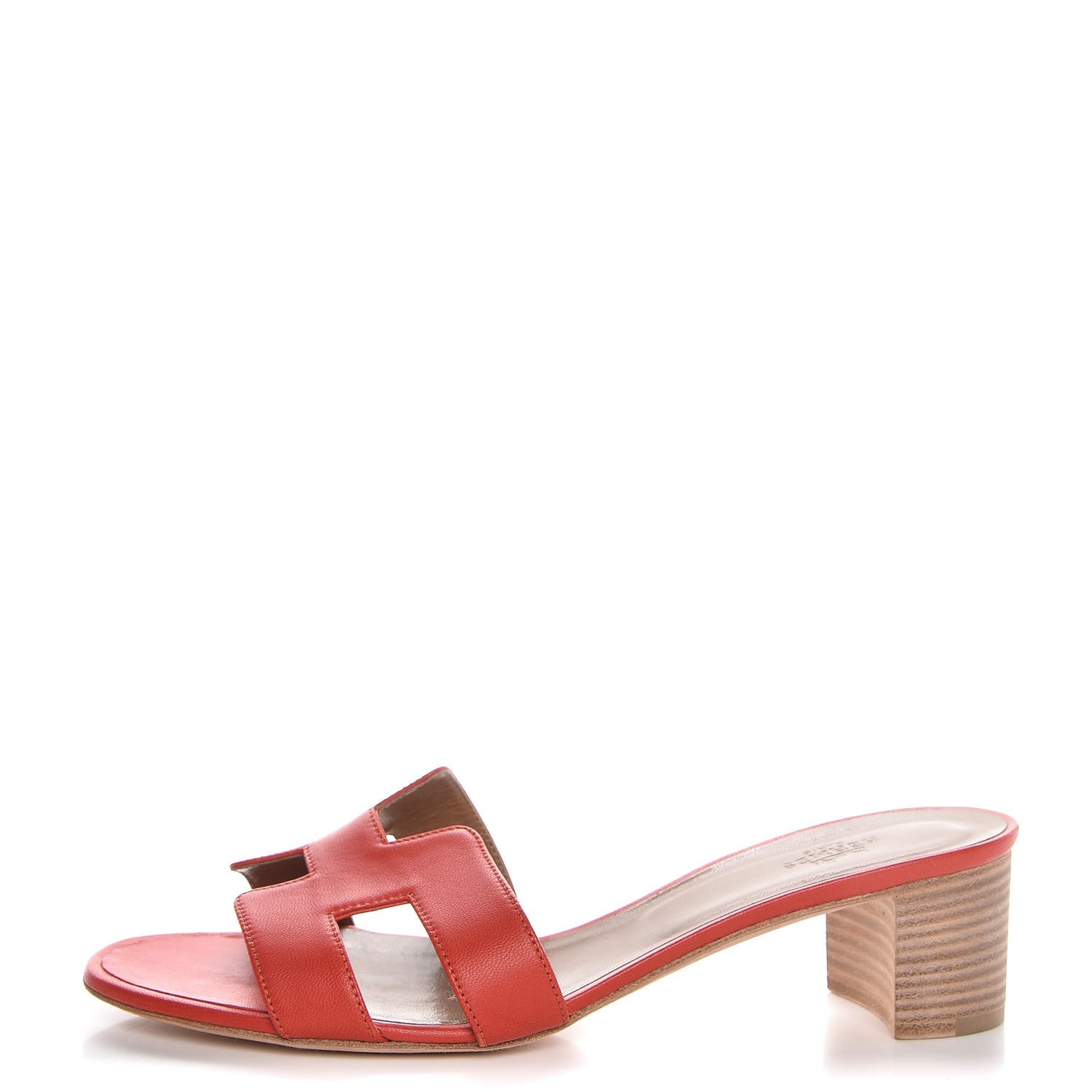 Hermes Nappa Oasis Sandals 40.5 Rouge Orange 1 of 9