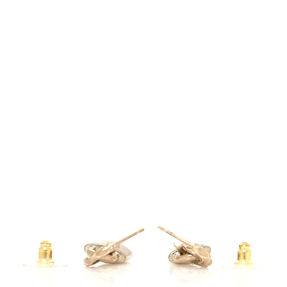 Chanel Metal Lock Drop Earrings Light Gold 2 of 3