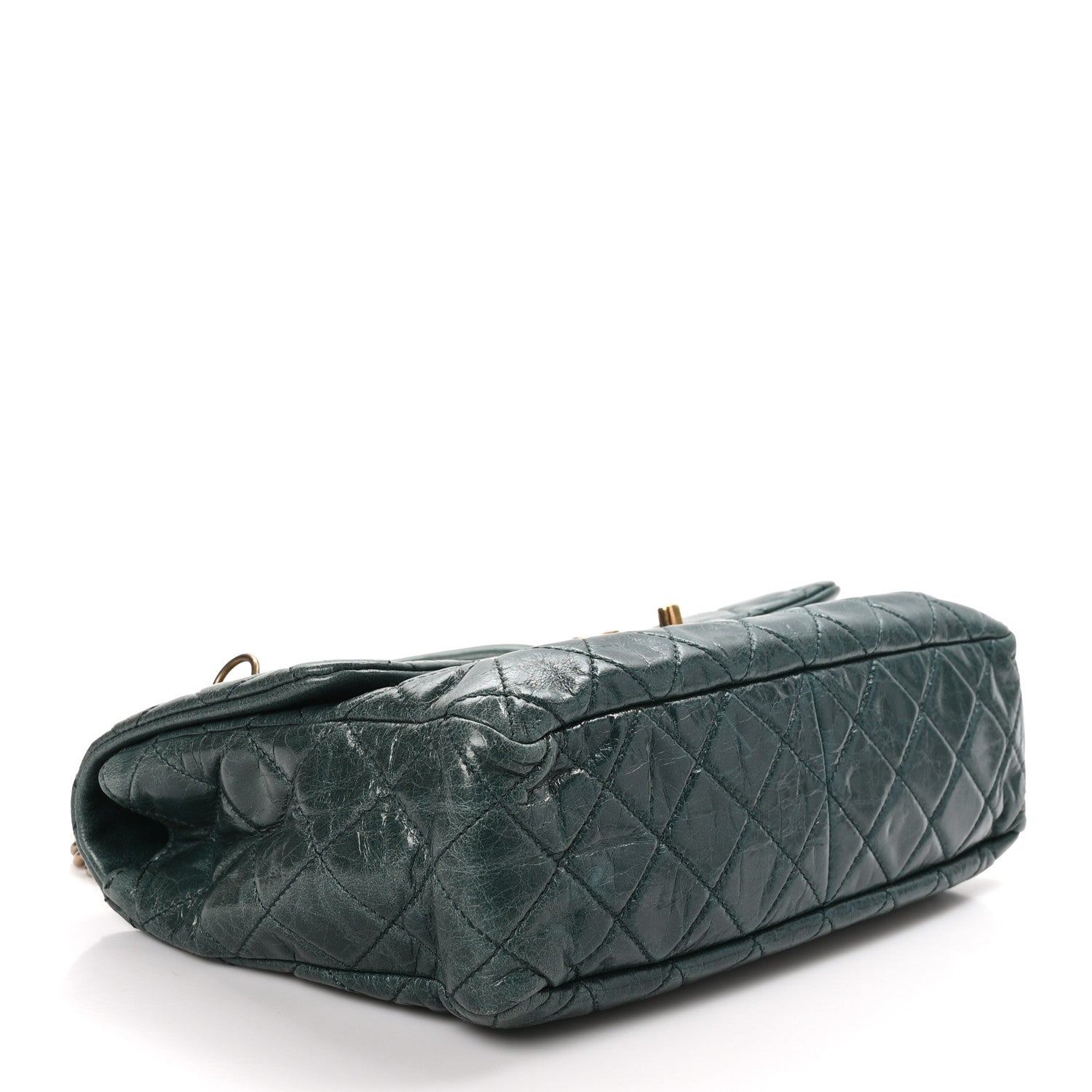 Chanel Glazed Calfskin Castle Rock Medium Flap Green 4 of 11