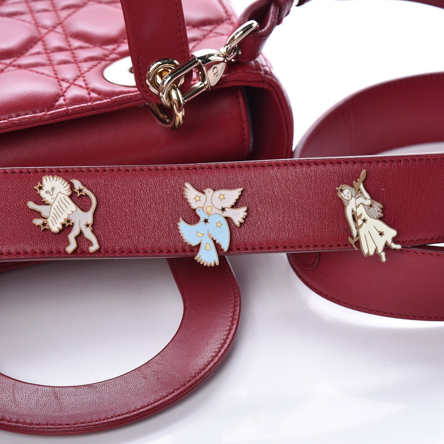 Lambskin Cannage Small My Lady Dior Red