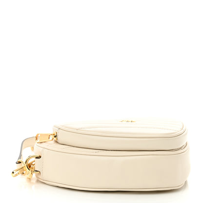 Gucci Calfskin Matelasse Diagonal Mini Interlocking G Heart Shoulder Bag White 4 of 10