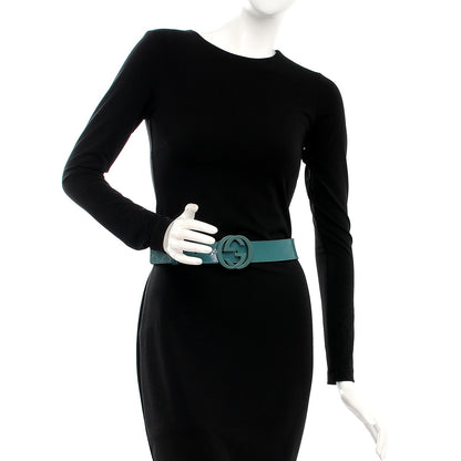 Gucci Imprime Monogram Interlocking G Belt 95 38 Verdant 2 of 5