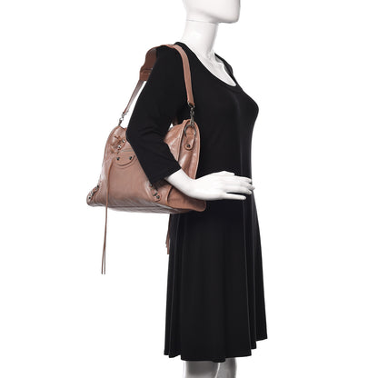 Balenciaga Pearlescent Goatskin Classic Palladium Hardware City Rose Rose Light 2 of 14