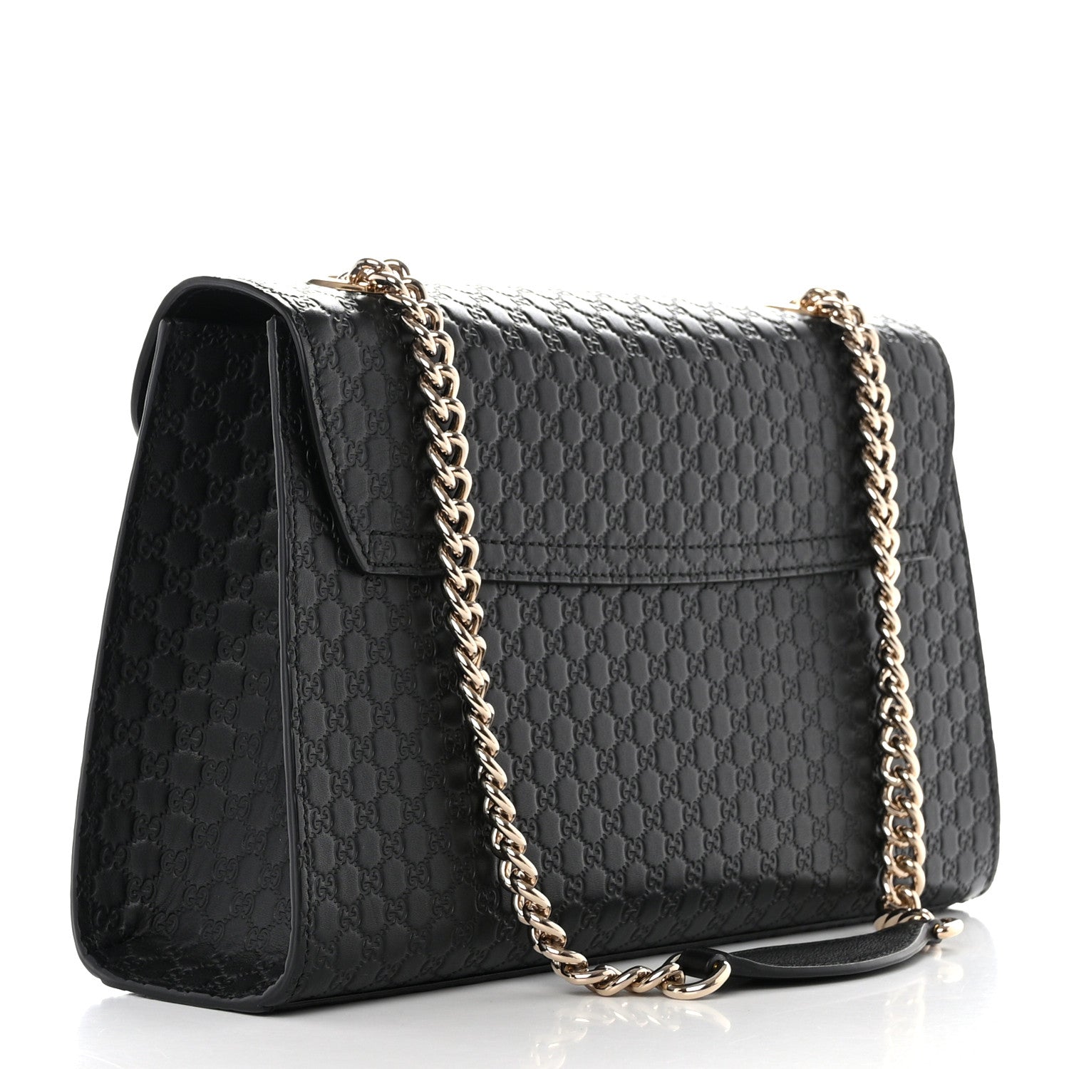 Gucci Microguccissima Medium Emily Chain Shoulder Bag Black 3 of 11
