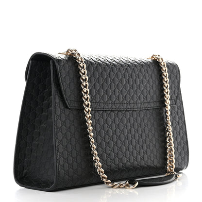 Gucci Microguccissima Medium Emily Chain Shoulder Bag Black 3 of 11