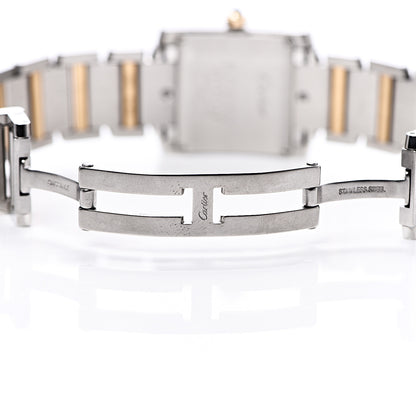 Cartier Stainless Steel 18K Yellow Gold 25mm Tank Francaise Quartz Watch 6 of 8