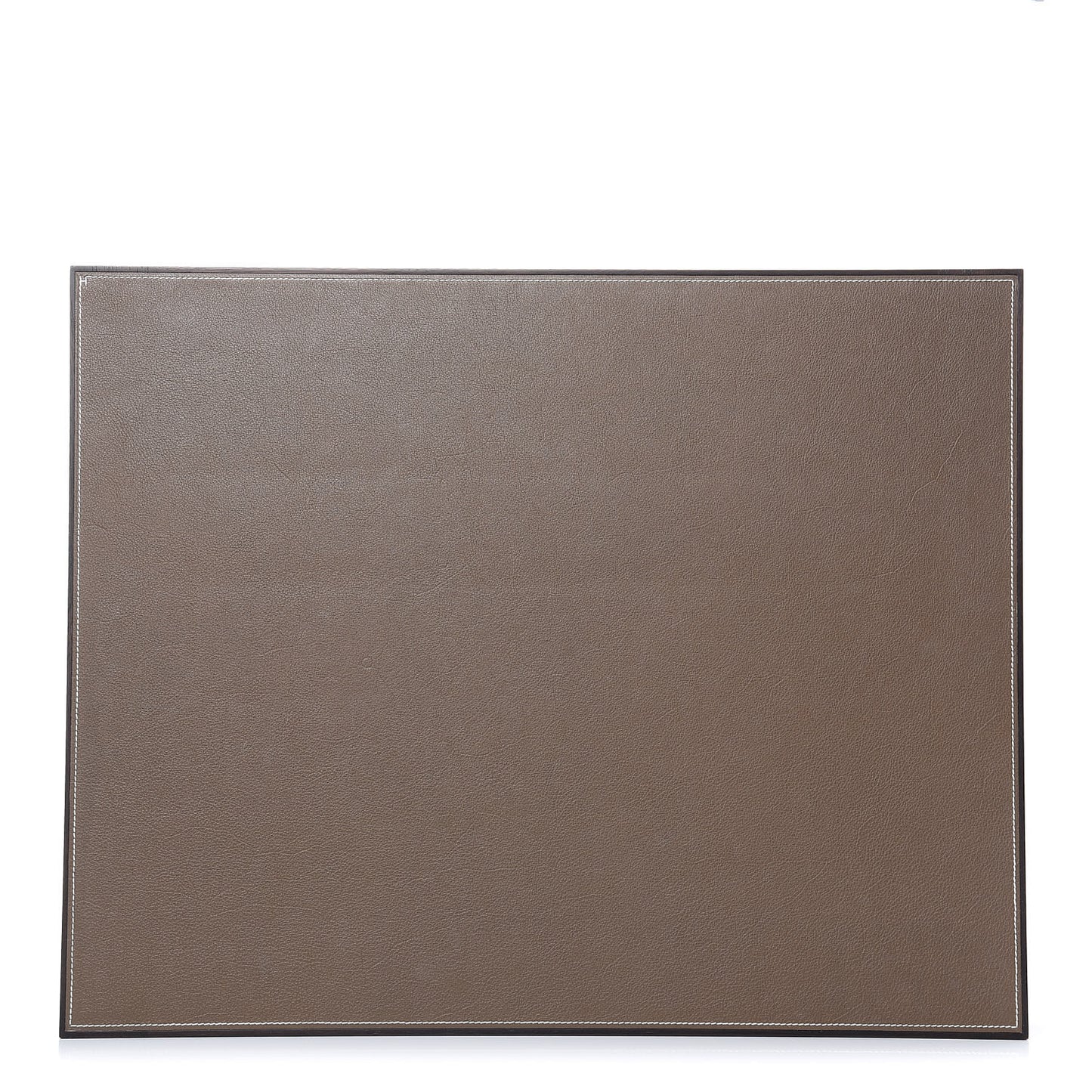 Mahogany Wood Smooth Taurillon Pleiade Desk Blotter Etoupe