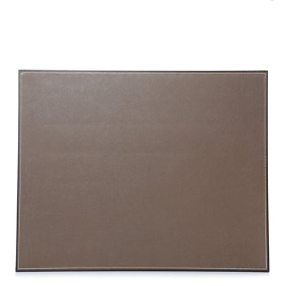 Hermes Mahogany Wood Smooth Taurillon Pleiade Desk Blotter Etoupe 1 of 7