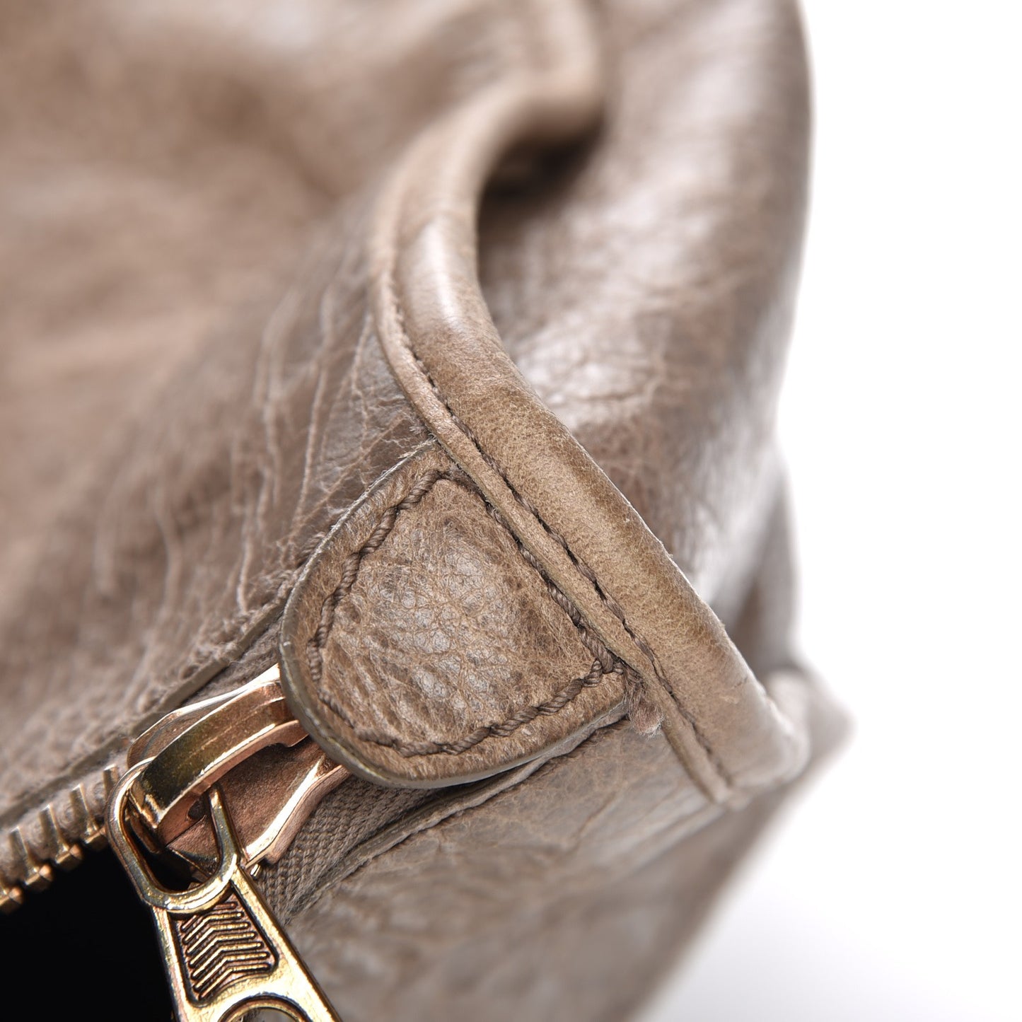 Agneau Giant 12 Rose Gold Hardware Work Gris Poivre