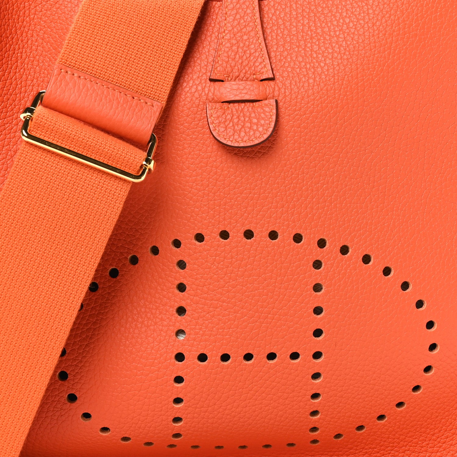 Hermes Taurillon Clemence Evelyne III PM Orange 8 of 10