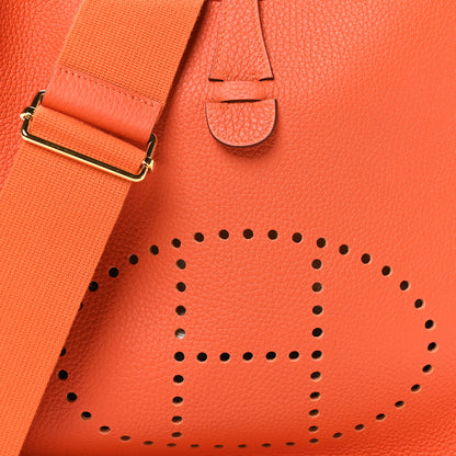 Hermes Taurillon Clemence Evelyne III PM Orange 8 of 10
