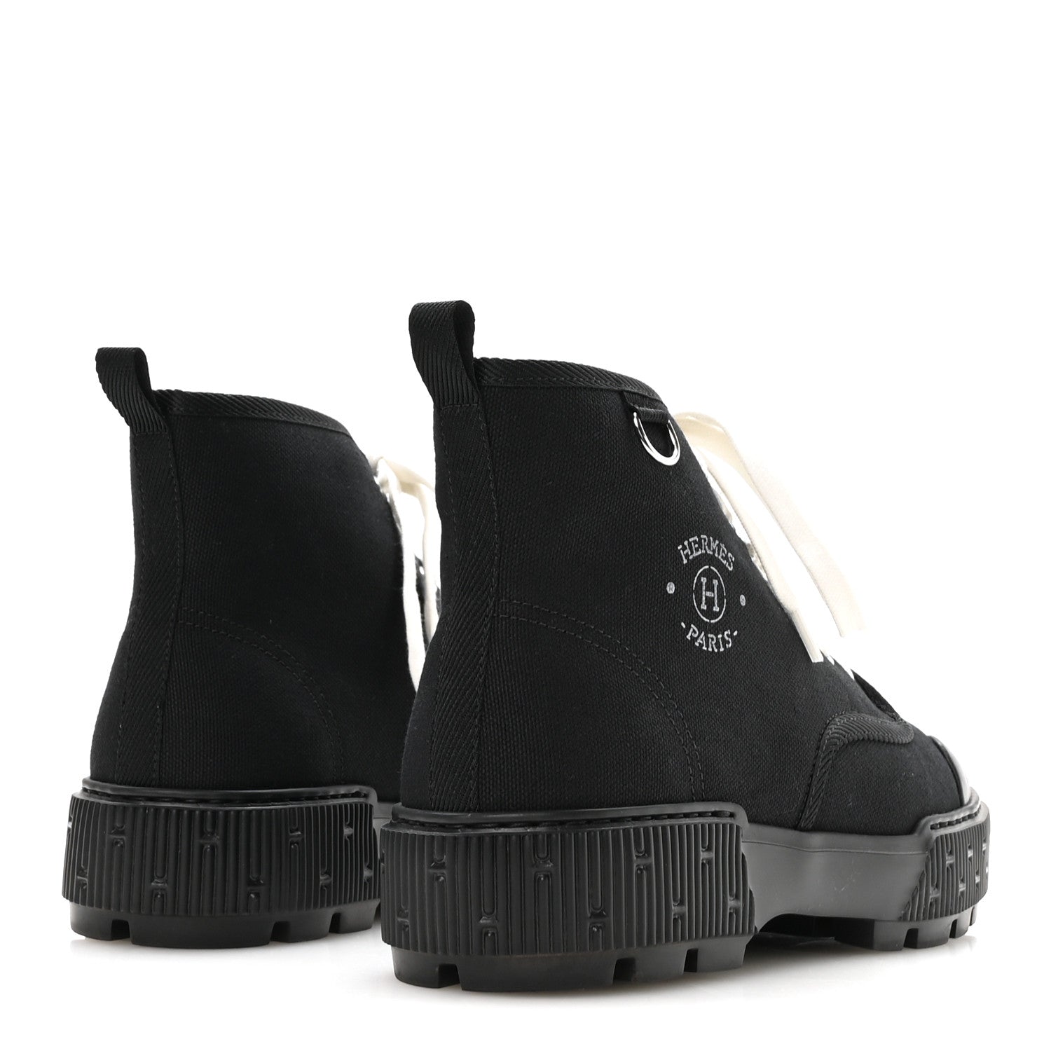 Hermes Canvas Calfskin Itineraire Ankle Boot 39 Black 5 of 9