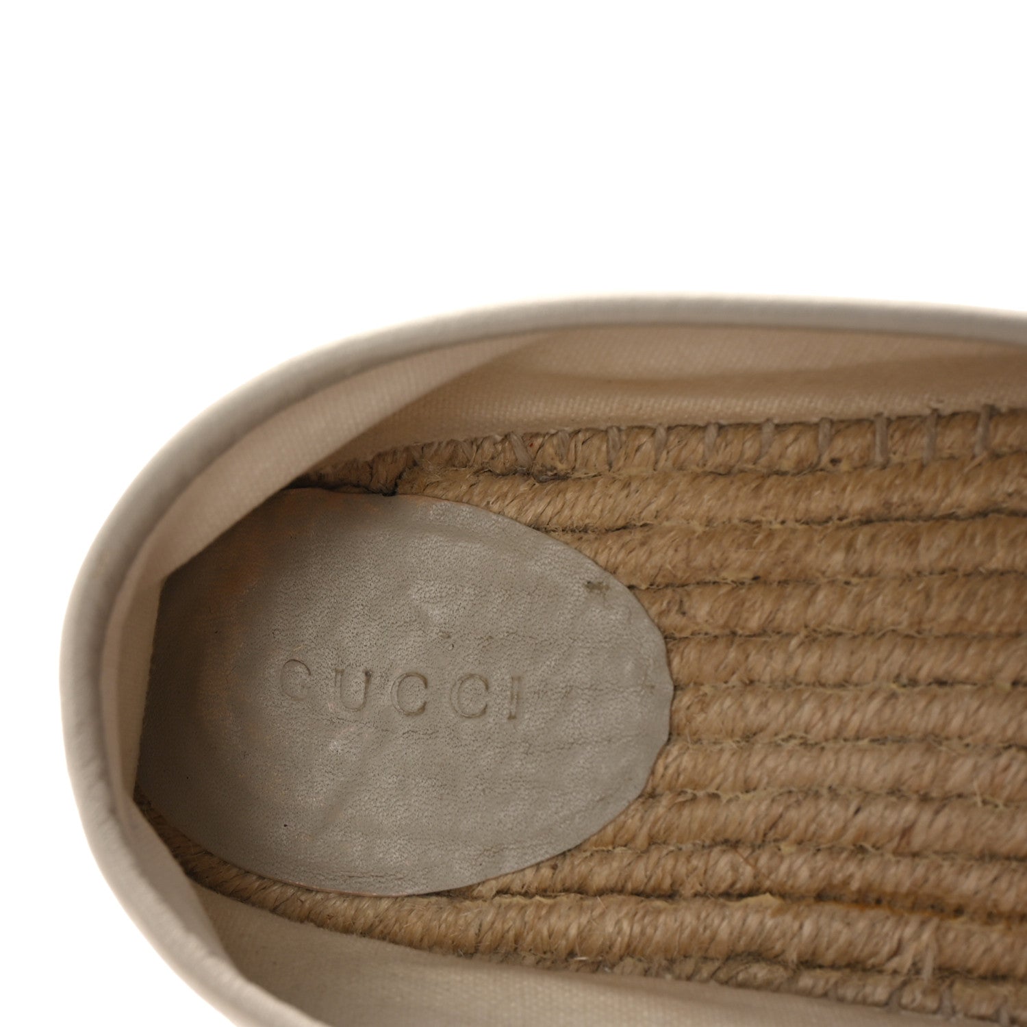 Gucci Washed Cotton Miro Soft Calfskin GG Monogram Espadrilles 39 White Mystic White 8 of 9