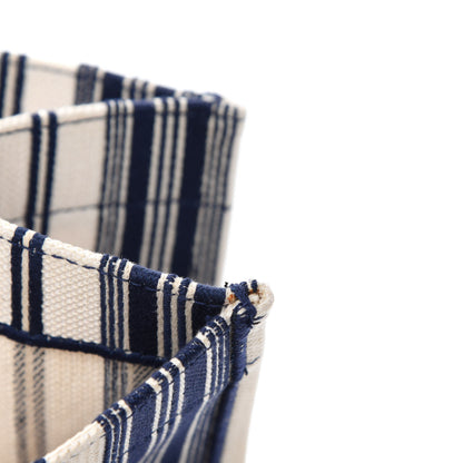 Christian Dior Canvas Embroidered Forte Dei Marmi Striped Book Tote Blue 11 of 14