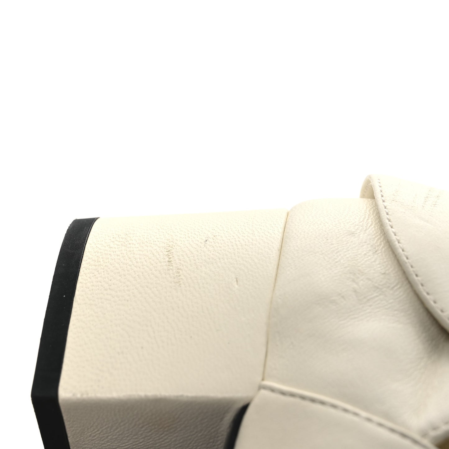 Lambskin Velvet Cap Toe Short Ankle Boots 37.5 White