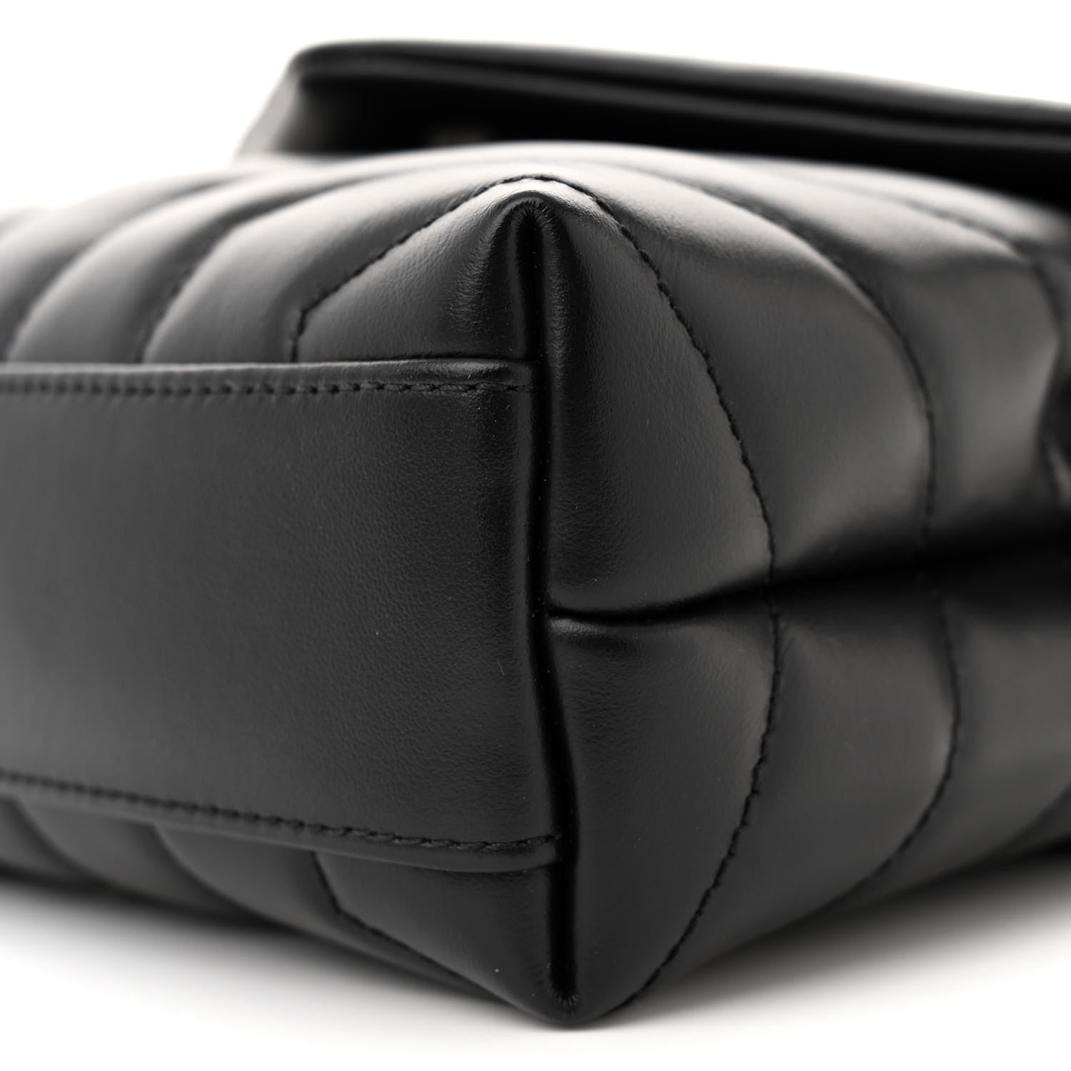 Saint Laurent Calfskin Y Quilted Monogram Toy Loulou Crossbody Bag Black 10 of 12