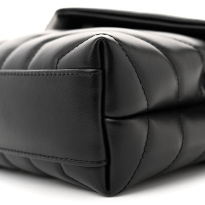 Saint Laurent Calfskin Y Quilted Monogram Toy Loulou Crossbody Bag Black 10 of 12