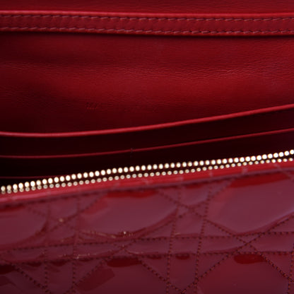 Christian Dior Patent Cannage Miss Dior Promenade Pouch Red 9 of 11