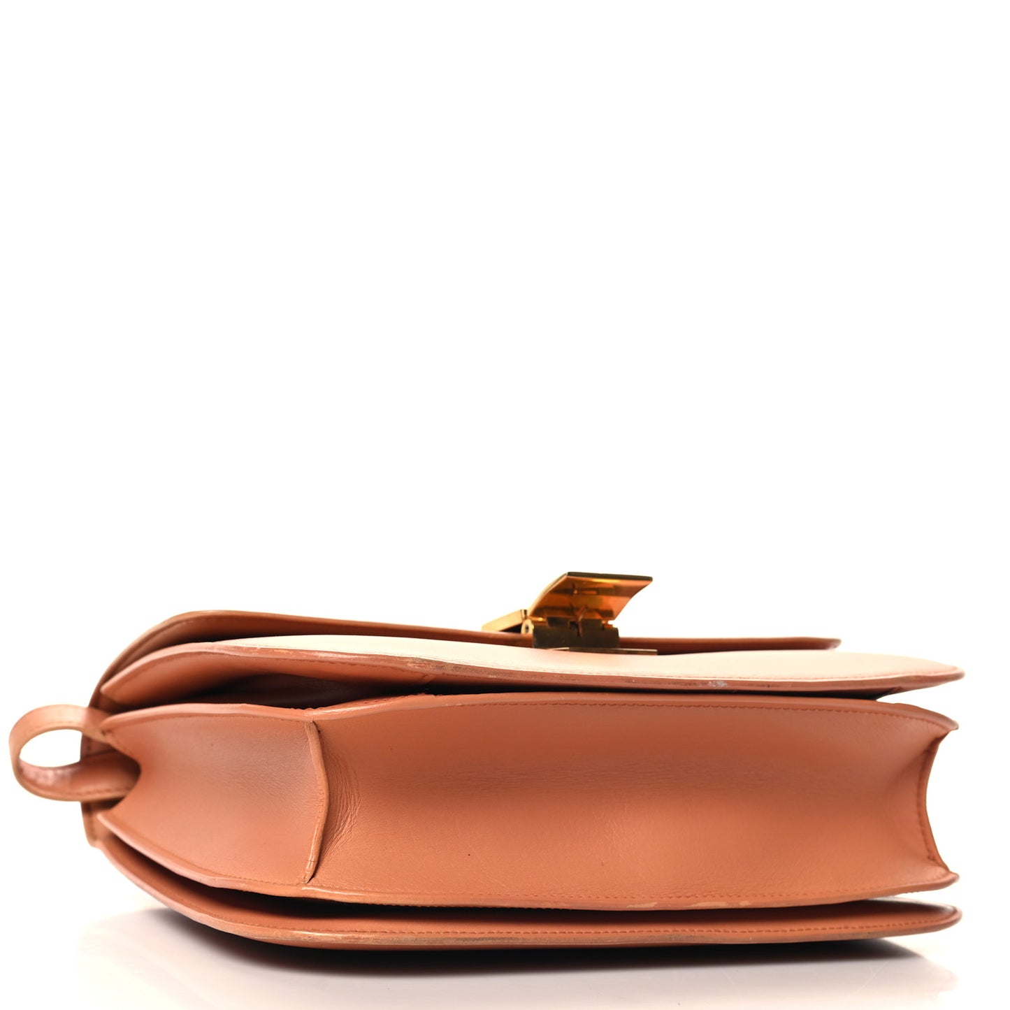 Box Calfskin Medium Classic Box Flap Bag Nude