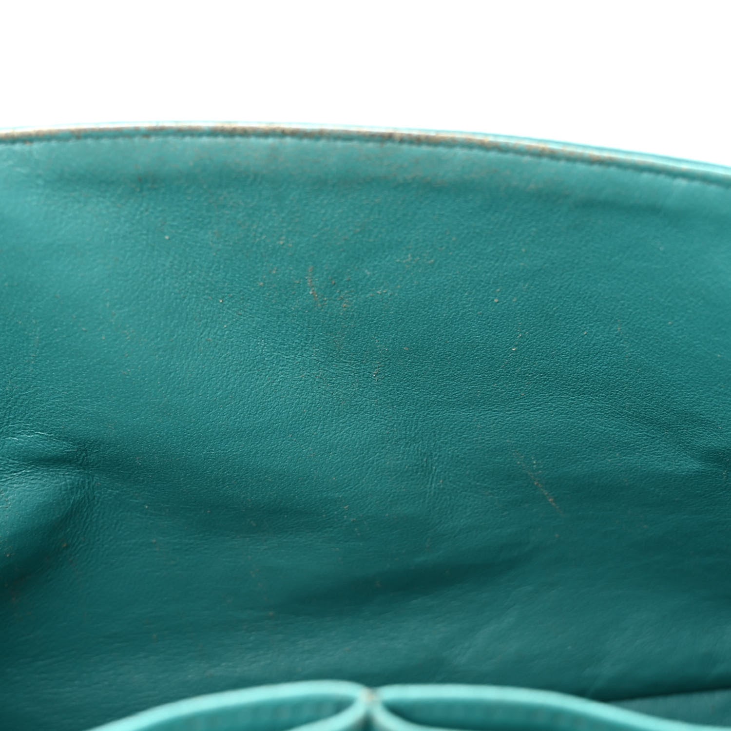 Chanel Lambskin Quilted Tri-Color Jumbo Double Flap Navy Blue Green 12 of 14