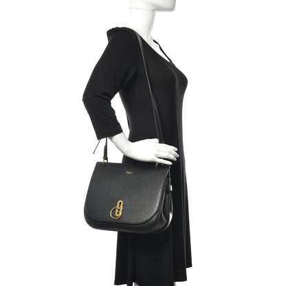 Mulberry Small Classic Grain Calfskin Amberley Satchel Black 3 of 13