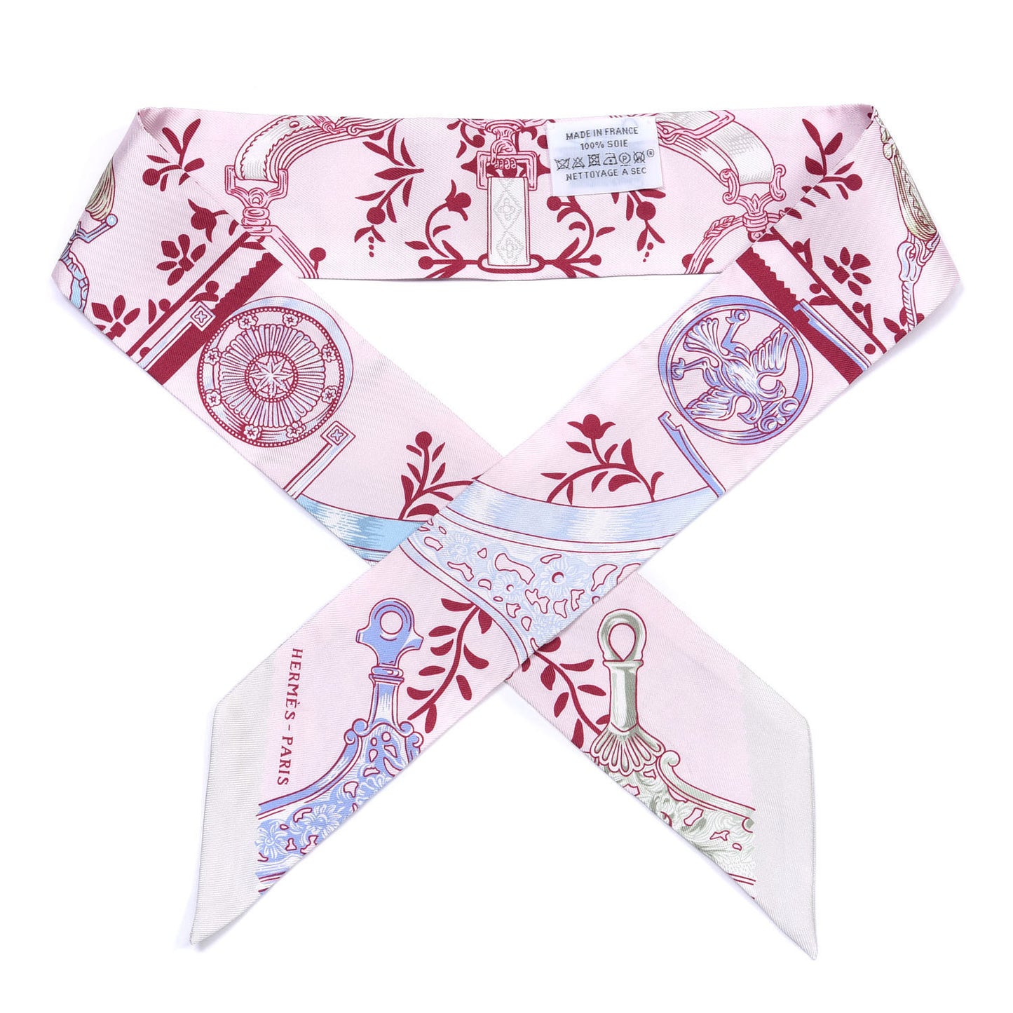 Silk Etriers Remix Twilly Rose Pale Bordeaux