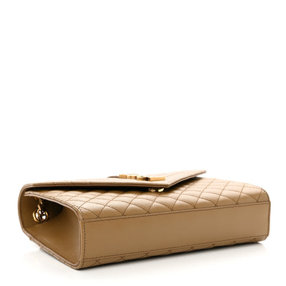 Saint Laurent Grain De Poudre Textured Mixed Matelasse Medium Triquilt Monogram Satchel Old Oil 4 of 12