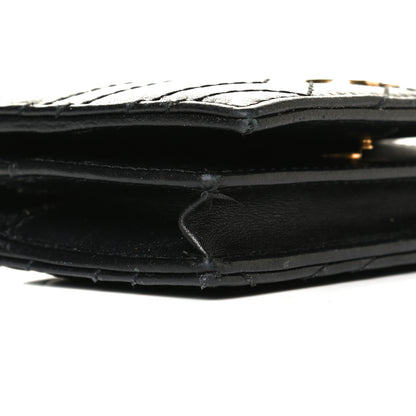 Gucci Calfskin Matelasse GG Marmont Card Case Wallet Black 6 of 9