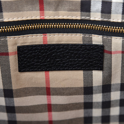 Burberry London Grainy Calfskin Medium Greenwood Bowling Bag Black 6 of 10